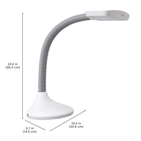 SmartLight Full Spectrum LED Desk Lamp With Adjustable Brightness And Flexible Gooseneck USB Charging Port Eye Strain Reduction