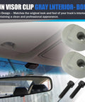 Sun Visor Clip For Heavy Trucks Fits T680 T800 S16-1023-661 F01377-2 And 389 579 Models, gray set with screws