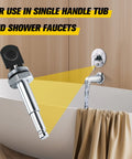 Push Button Diverter Replacement For RP5649 Delta 600 Series Single Handle Shower Valve next to chrome tub spout