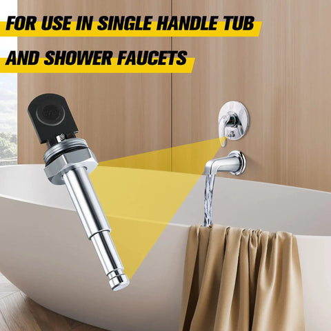 Push Button Diverter Replacement For RP5649 Delta 600 Series Single Handle Shower Valve next to chrome tub spout