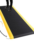 Heavy Duty Anti Fatigue Floor Mat 3x5 Feet With ESD Conductive Pad And Ground Wire, three quarter inch thick, black with yellow border