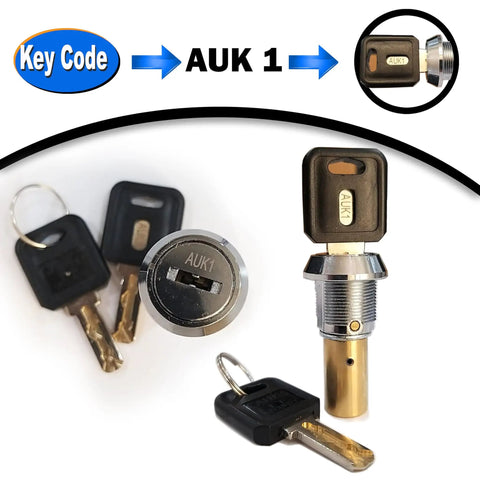 Replacement Lock And Key Set For Gumball Machines Top Lid Locks With Flat Keys Includes 2 Locks And 4 Keys Metric Thread M6 1.0