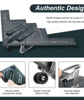 One To Two Hundred Scale B-2 Spirit Military Aircraft Quick Build Model Kit For Military Enthusiasts And Fans, showing details and display