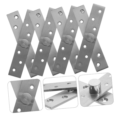 360 Degree Rotation Hidden Door Hinges Set 4 Pieces Stainless Steel Pivot Hinges for Wooden and Aluminum Doors