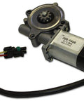 Plug And Play Exact Match Replacement Electric Step Motor For RV Coach Entry Steps Model 301695 Black shown with wiring connector