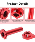 Top Shelf Performance Heavy Duty Motorcycle Throttle Grip 22 Mm 7 8 Inch CNC Aluminum handlebar with smooth fit and anodized red finish.
