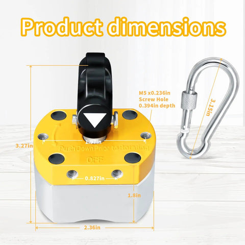 180 Lbs On Off Switchable Magnetic Welding Holder dimensions with heavy duty workhorse multipurpose magnetic base