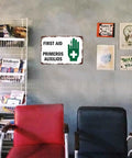 Rugged Aluminum First Aid Safety Sign 8 By 12 Inch For Hospital Clinic Office School Factory Warehouse And Laboratory Wall Decor