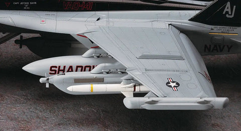 Close-up of a One To Forty Eight Scale EA 18G Growler Aircraft Model Kit With Decals And Detailed Instructions Not Included Paints