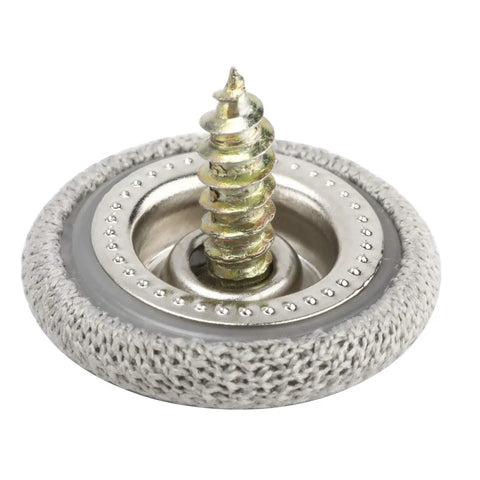Close-up of a snap rivet from the 60 Piece Universal Car Roof Headliner Repair Kit With Installation Tool Includes Snap Rivets Retainers For All Cars Grey Grid Interior Ceiling Fix And Durable Easy DIY Fit