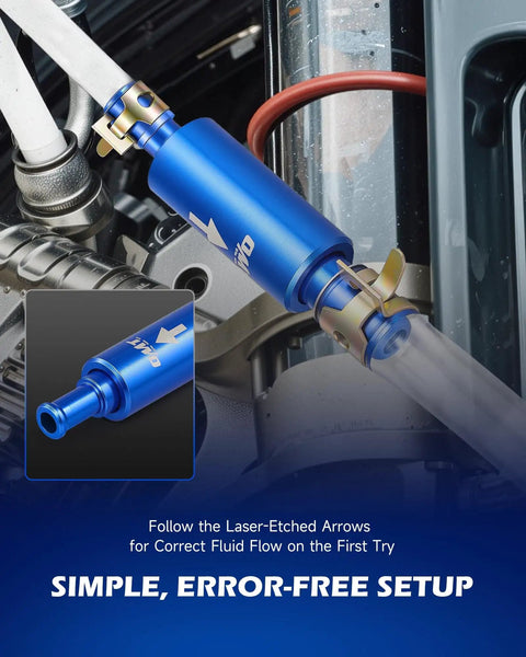 One Pair Brake Bleeder Hose Kit For Bleeding Brakes Solo With 9 Piece One Way Check Valve Set Flexible PU Tubing With Steel Clamps And Dust Caps Universal For Cars And Motorcycles installed in engine bay