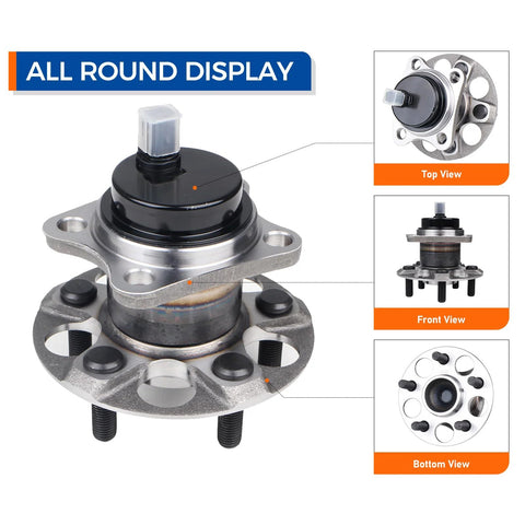 Rear Wheel Bearing And Hub Assembly 512505 For Toyota Prius 2010 2011 2012 2013 2014 2015 And Prius Plug-in 2012 2013 2014 2015 Premium Replacement Part