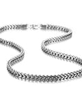 Mechanic Style Stainless Steel Mens Necklace Link Chain Silver Tone Dope Polished Finish Mens Jewelry 19 To 23 Inch Length
