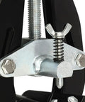 Close-up of Solid Steel Pipe Alignment Clamp Model A1 welding positioner tool's adjustable clamp mechanism for precision fit.