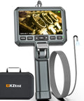 Ultra Slim 3.9mm Articulating Borescope For Aircraft And Auto Tech Inspections, Pro Grade 0.15in Fiber Optic Scope With Light, 220 Degree Two Way Rotation, 5.0 Inch IPS HD Screen, 32GB Built In, IP67 Waterproof handheld unit with probe and case