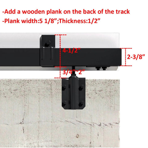 Rugged Heavy Duty 12 Foot Exterior Sliding Barn Door Hardware Kit for Outdoor Use Wall Mount Track System close-up view