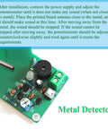 Close-up of DIY Electronics Soldering Practice Kit For Metal Detector Projects with green circuit board and instructions.