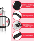 Heavy Duty Scuba Tank Carrier With 1 Inch Nylon Webbing Straps 316 Stainless Steel Fasteners Ergonomic Rubber Handle Non Slip Pad