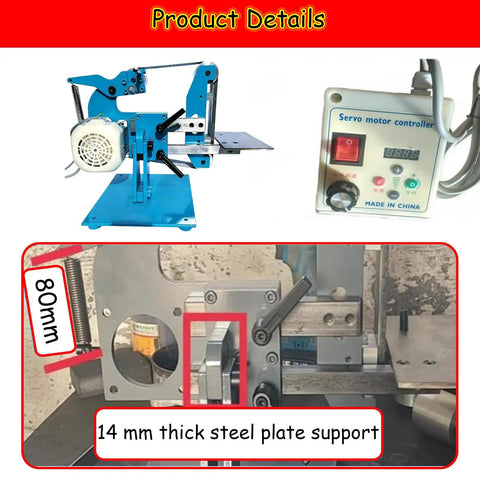 Heavy Duty Electric Belt Sander And Bench Sander With Sanding Belts For Serious Wood And Metal Jobs Kicks Ass With 1100W Grinding And Polishing Machine Using Brushless Motor For Sweet Smoothing, features a blue steel frame and servo motor controller.