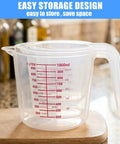 Three Pack Measuring Cups Set 250ml 500ml 1000ml BPA Free Non Toxic Durable Kitchen Tools with clear markings and easy pour grip