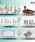 Comparison of Beefy Heavy Duty Hex Bolts And Nuts Kit With Washers, 304 Stainless Steel, to other rusted bolts.