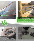 Comparison of Heavy Duty Electric Wire Twisting Tool With 1/4 Inch Hex Shank Alloy Steel in use for fencing and wiring.