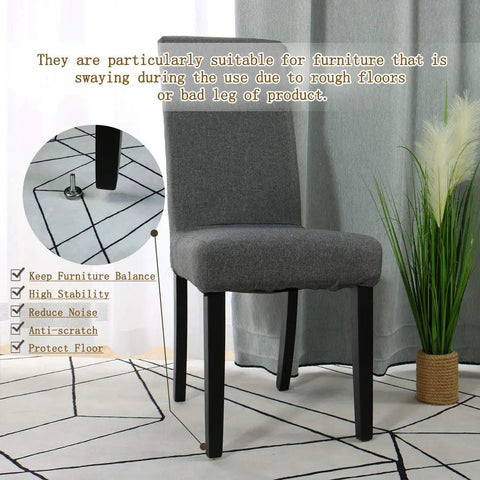 Chair stabilized with M8 Screw On Furniture Glide Leveling Feet, Heavy Duty Adjustable Floor Protectors, 4 Pack