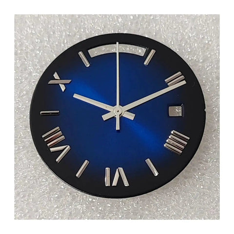 30.8mm Watch Dial And Hands Kit With Single Calendar Sunray Dial For 8285 Movement Replacement And Upgrade In Silver Gold Or Rose Gold
