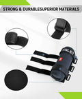 Heavy Duty Portable Speaker Mount With Adjustable Straps For Golf Cart Atv Motorcycle And Bike close-up of durable straps and speaker fit.