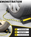 Heavy Duty Rubber Wheel Chocks With Rope For RVs Campers Travel Trailers Cars And Trucks Easy To Use Wheel Immobilizers