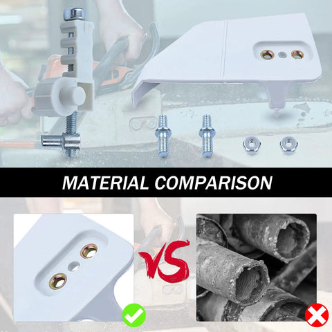 Sprocket Cover With Adjuster Tensioner Stud Nut For STIHL Chainsaws Fits MS170 MS180 MS210 MS230 MS250, material comparison image.