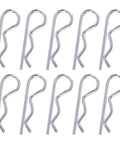Heavy Duty Hair Pin Clips Set Of 10 5/32 X 2-15/16 Inch Spring Steel Zinc Plated R Clips Cotter Pins Hitch Pins M4x75mm