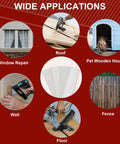 Wide applications of Heavy Duty 18 Gauge Brad Nails 1 1/4 Inch Galvanized Steel Finishing Fasteners in window, roof, wall, fence, and pet house.
