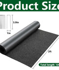 10 By 2 Ft Recycled Felt Mulch Mat Roll For Landscaping Garden Pathways And Weed Barrier Eco Friendly Durable Reusable Fabric Walkway Mat With 10 Stakes For Plants Vegetables And Flowers Outdoor, showing mat and stakes dimensions.