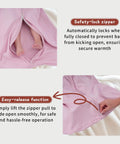 All Cotton Baby Sleep Sack 0 To 6 Months TOG 0.5 Wearable Blanket Three Pack With Two Way Zipper showing safety-lock feature