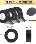 Self Fusing Silicone Tape Three Rolls For In A Pinch Emergency Pipe And Plumbing Repair Rubber Rescue Tape, dimensions details.