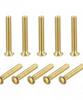 Heavy Duty Brass Machine Screws M4 X 25 Mm Phillips Pan Head Fastener Bolts For Furniture Office Gear And Electronics A Killer 20 Pack Of Smooth Go To Hardware Built Like A Tank - close-up view of brass screws, 20 count
