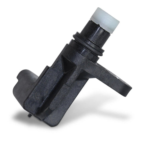 Plug-N-Play Camshaft Position Sensor For Mini Cooper Countryman Paceman Models, OEM-Grade Engine Timing Sensor For Accurate Fuel Injection And Smooth Starts. Black plastic sensor on white background