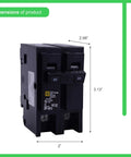Homeline 80 Amp Two Pole Circuit Breaker With Plug On Design For Quick DIY Install 120 240V with dimensions 3.13x2.98x2 inches