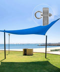 Set Of 8 M10 Eye Bolts With Nuts And Washers, 304 Stainless Steel Built Tough Heavy Duty Lifting Rings installed on a shade sail