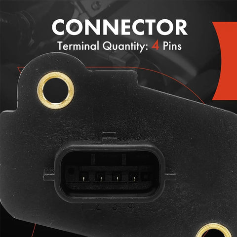 Close-up view of Four Pin Mass Air Flow Sensor connector for Nissan Altima 2014-2018, Rogue 2014-2017 replacement part