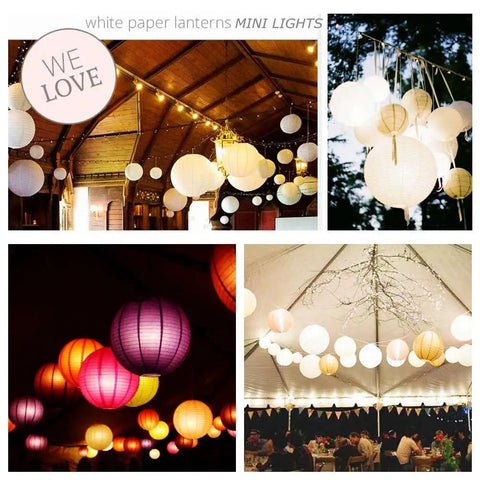 24 Pack Battery Powered LED Lights For Paper Lanterns Balloons Floral Weddings And Festival Decorations Warm White Long