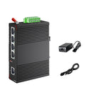 Image of a Badass Full Gigabit Din Rail Ethernet Switch Built Like A Tank for Demanding Industrial Networks.