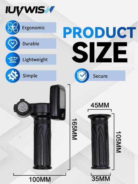 48V Ebike Throttle With M Button For Tutti Soleil 01 Electric Dirt Bike Compatible Fit Real Time Speed And Mileage Tracking Ultra Responsive Sensor Secure Mount Designed For Models With M Button