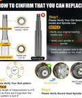 Trailer hub kit for 2-set 2000 lb trailer, 5-lug 4.5 in bolt circle, illustrating straight vs tapered spindle.