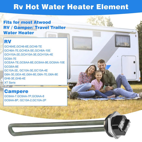 Rugged 1400W RV Water Heater Element Screw In 110V 120V Easy Install For Camper Hot Water Compatible With Atwood GC10A-4E