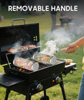 Rolling Grill Basket Set Of 2 With Removable Wooden Handle 304 Stainless Steel Rotating Mesh Baskets cooking veggies on grill