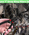 4 Piece Snap Ring Pliers Set For Automotive Use Internal And External Circlip Pliers Kit With Straight And 90 Degree Bent Jaw Tips Heavy Duty