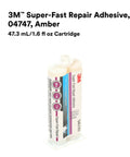 3M Super-Fast Repair Adhesive, 04747, 47.3 mL/1.6 fl oz cartridge, amber translucent tube
