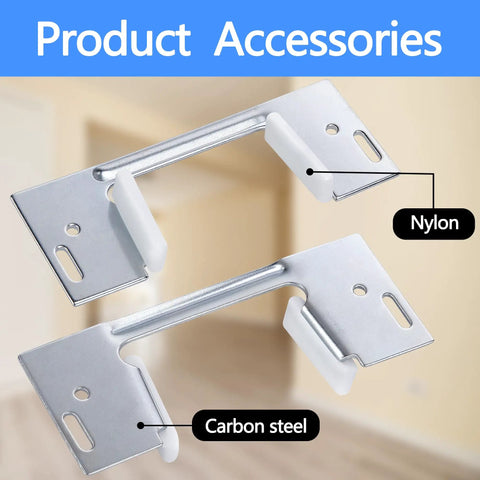 3 Pack Jamb Mounted Pocket Door Bottom Guides For 1 3/8 Inch Thick Doors Replacement Floor Guide nylon carbon steel
